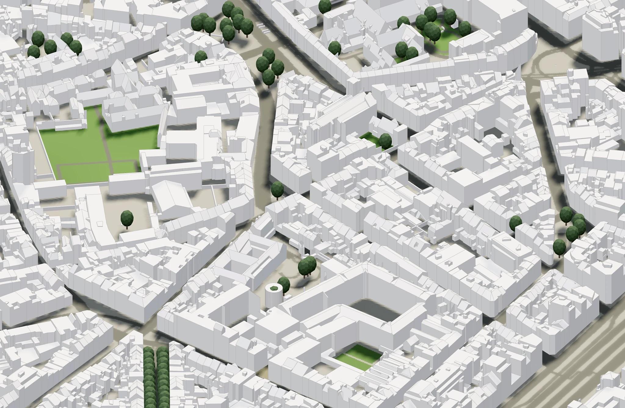 3D-Stadtmodell: Belgien