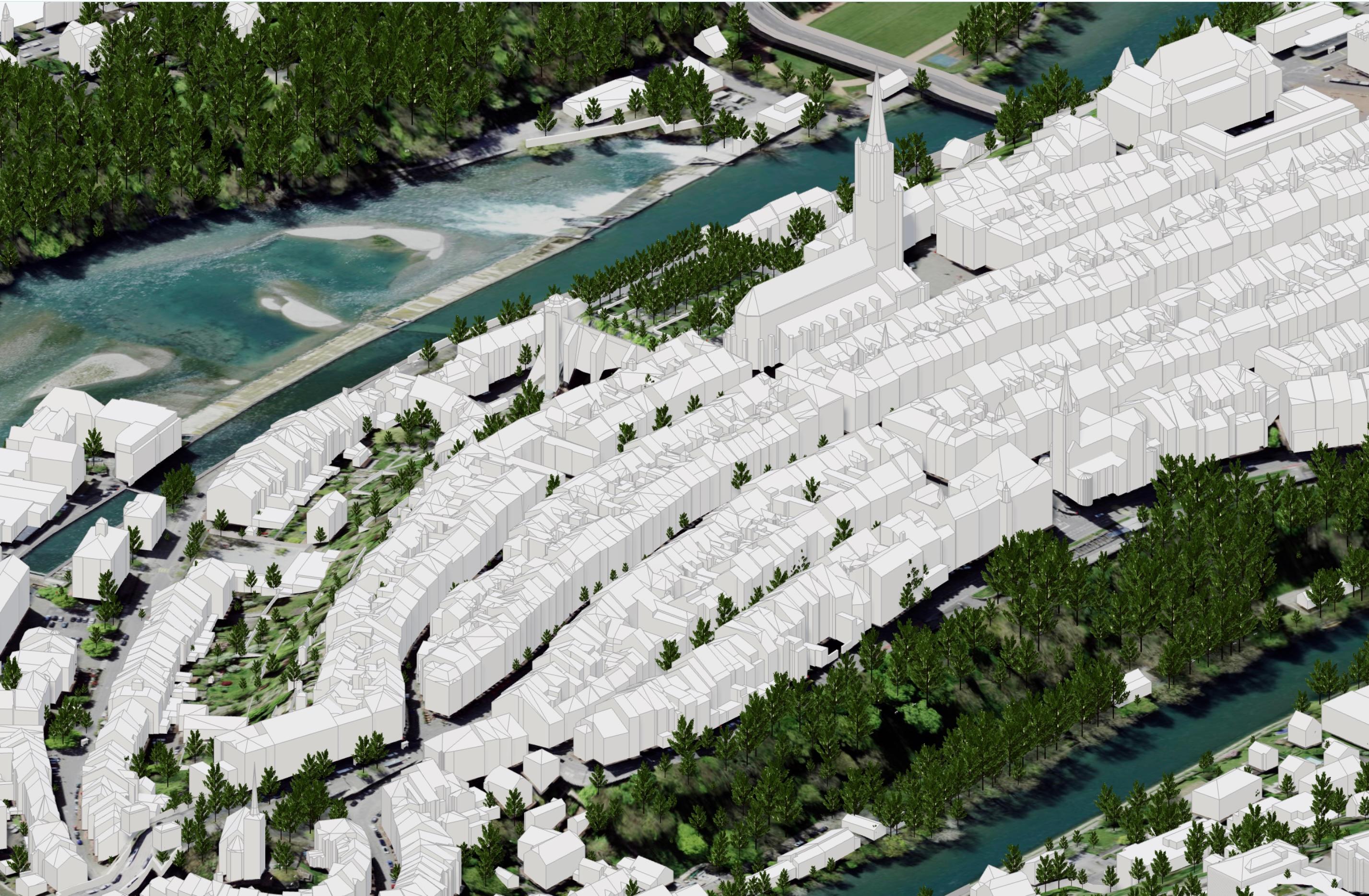 Model 3D miasta: Szwajcaria