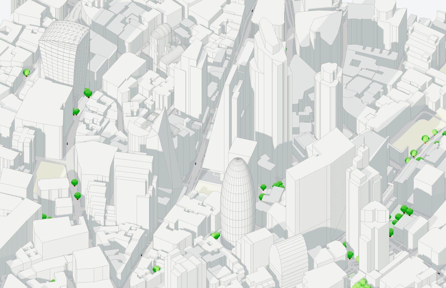 3D-Stadtmodell: das Vereinigte Königreich