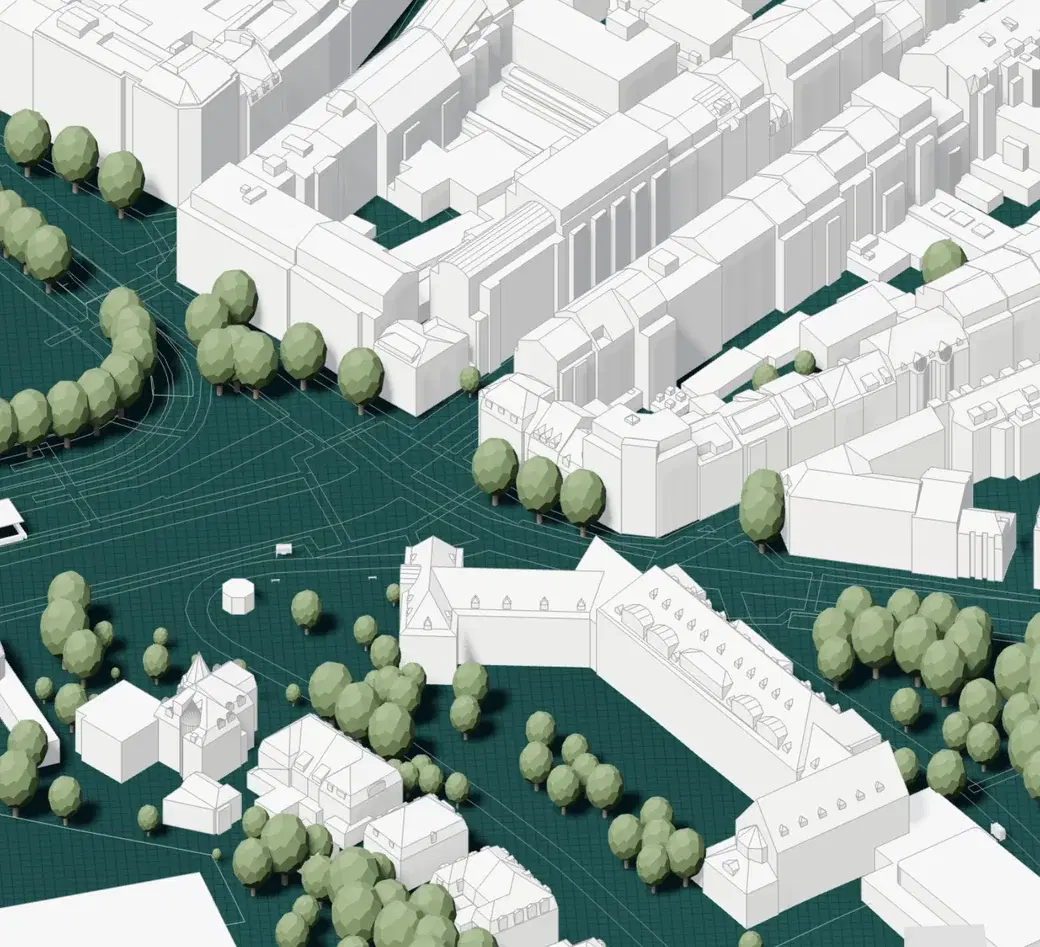 A Cityweft 3D site model in the live platform viewer